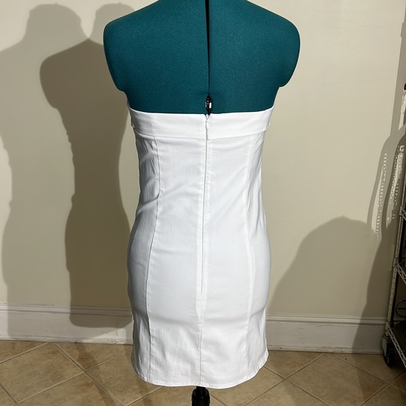NWT: Glassons strapless, white, mini bodycon - Picture 5 of 12